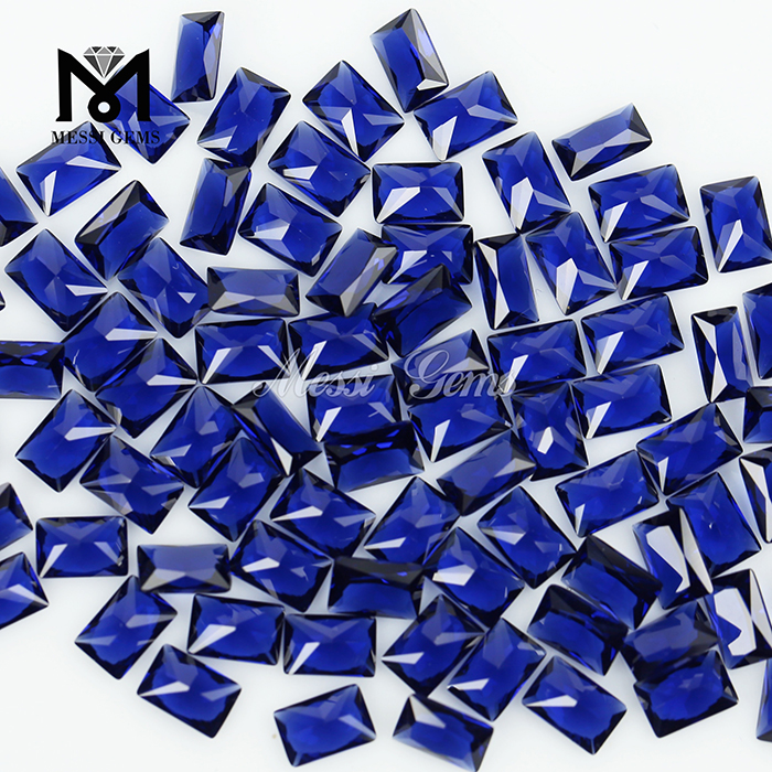 Varmebestandig syntetisk rektangel safirblå nano-perler