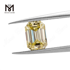 5*7mm gul smaragdskåret løs Moissanite