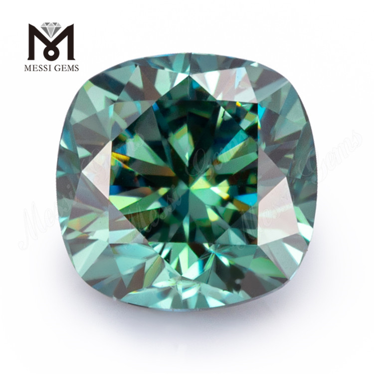 8*8mm Blågrøn løs moisanite Pude moissanite sten sælges