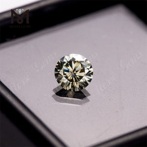 4mm Engrospris Rund Form Gul Løs Moissanite